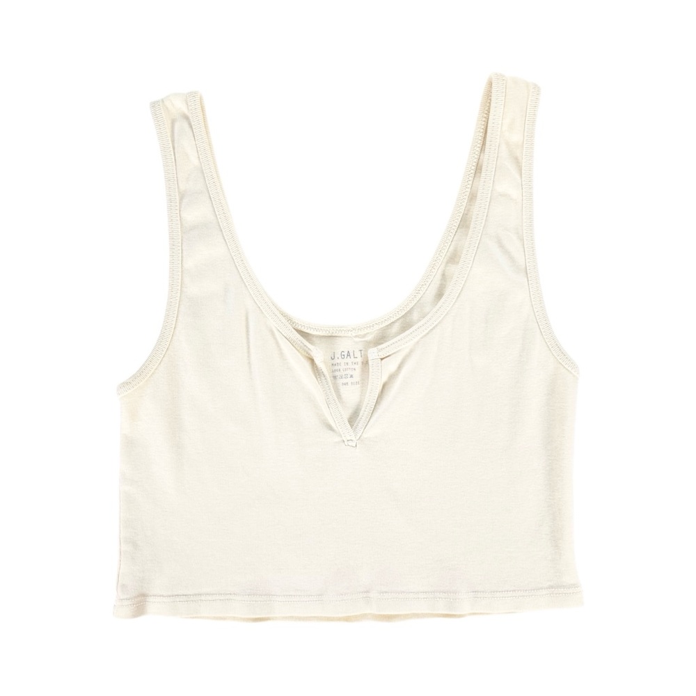 Brandy Melville Shirt 100% Cotton Women’s One Size XS S Butter Yellow Crop Top